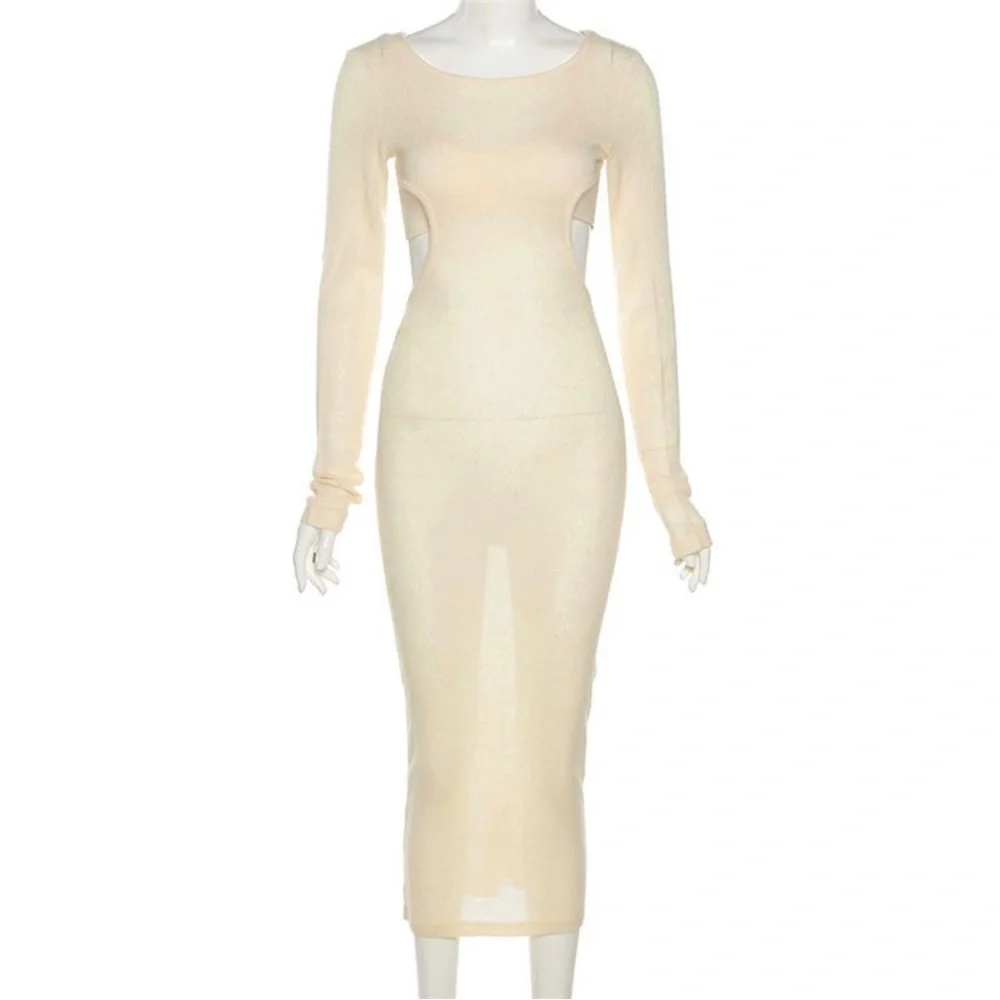 2PC Backless Knit Dress - Picture 11 of 13
